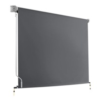 Retractable Straight Drop Roll Down Awning Garden Patio Screen 2.1X2.5M