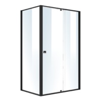 Semi Frameless Shower Screen (114~122)x 195cm & (77~80)x 195cm Side AS/NZS Glass