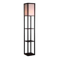 Shelf Floor Lamp - Shade Diffused Light Source with Open-Box Shelves