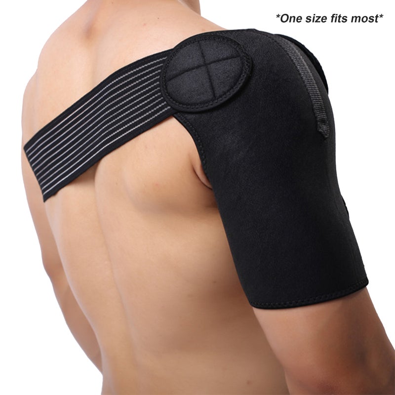 Shoulder Support Brace, Adjustable Shoulder Support Brace Strap Joint Sport  Gym Compression Bandage Wrap Ideal for Men and Women Sports