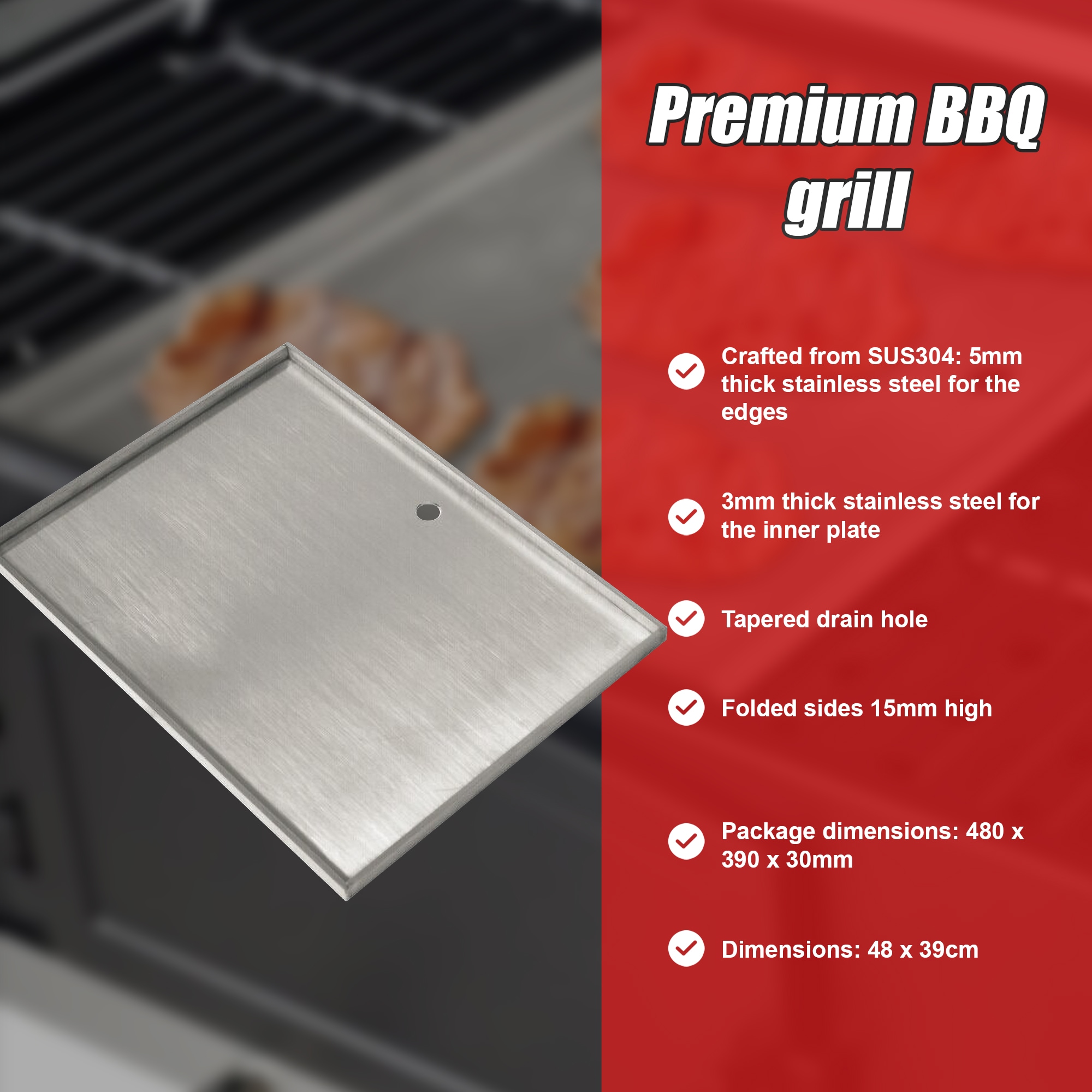 Stainless steel hotplate clearance bbq