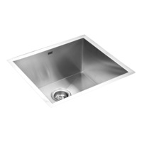 510x450mm Handmade Stainless Steel Undermount / Topmount Kitchen Laundry Sink with Waste