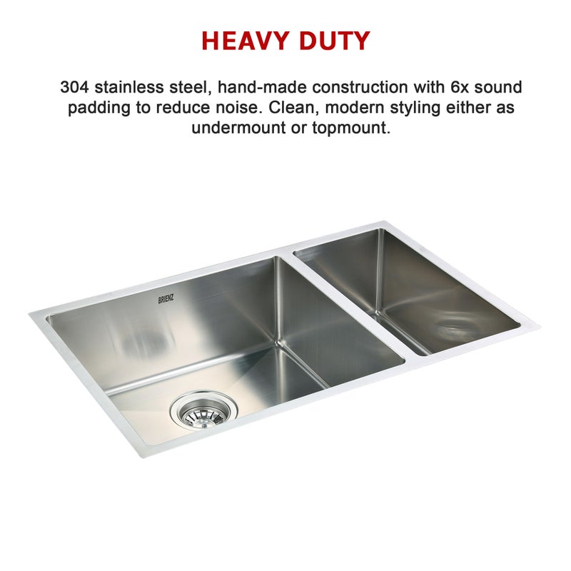 Buy 715x440mm Handmade Stainless Steel Undermount Topmount Kitchen