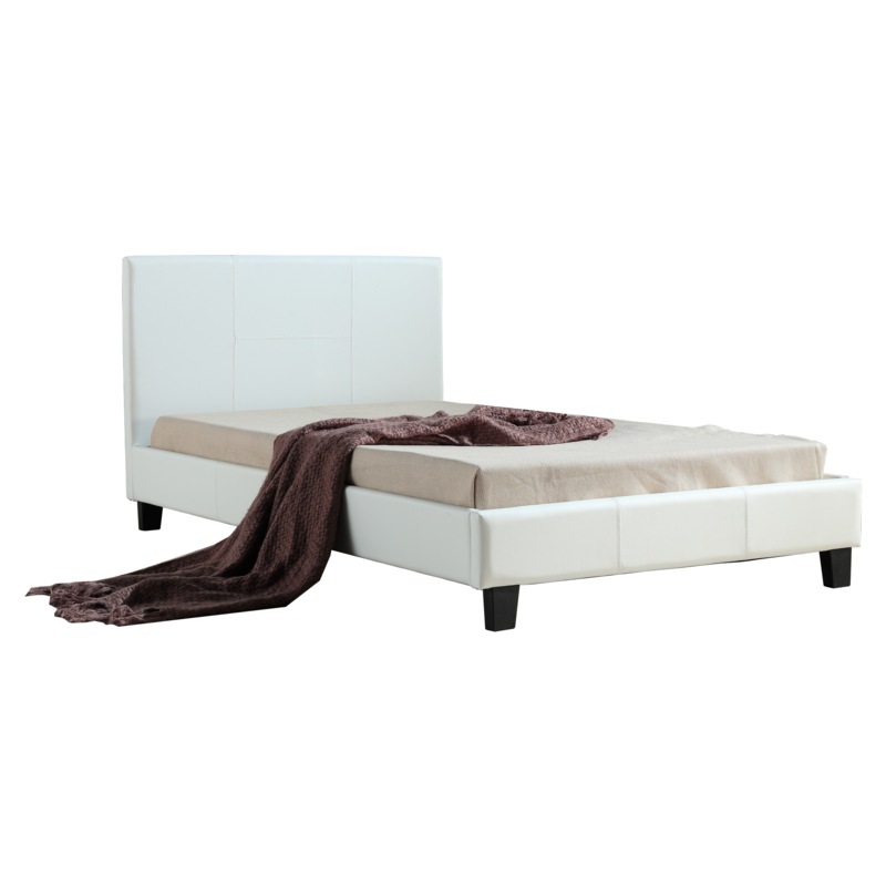 Buy King Single PU Leather Bed Frame White MyDeal