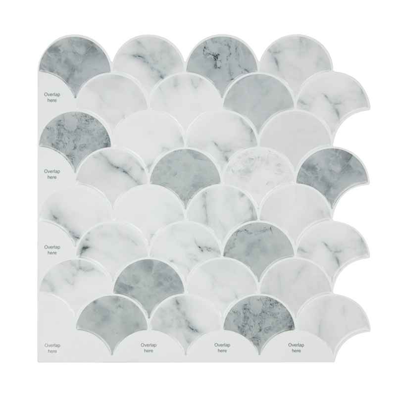 Buy Tiles 3D Peel and Stick Wall Tile Fish Scale Mosaic 10 Sheets MyDeal