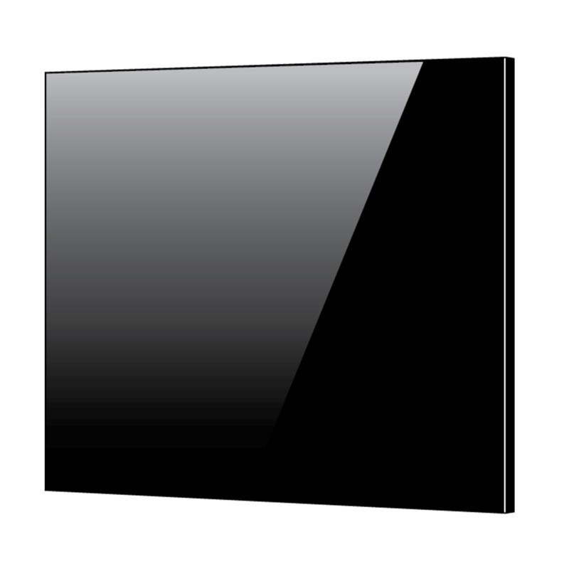 toughened 90cm x 70cm black glass kitchen splashback buy splashbacks 738730