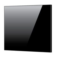 Toughened 90cm x 75cm Black Glass Kitchen Splashback