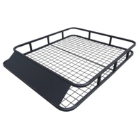 Universal Roof Rack Basket - Car Luggage Carrier Steel Cage Vehicle Cargo