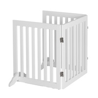 Charlie's Wooden 3 Panel Freestanding Dog Gate White