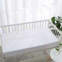 Dreamaker Baby Bamboo Cotton Jersey Cot Waterproof Mattress Protector (Standard, Boori)