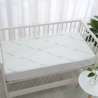 Dreamaker Baby Bamboo Knitted Cot Waterproof Mattress Protector (Standard, Boori)