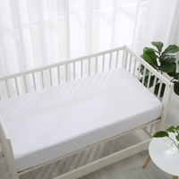 Dreamaker Baby Bamboo Terry Cot Waterproof Mattress Protector White (Standard, Boori)