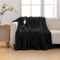 Dreamaker Coral Fleece Heated Throw Charcoal 180x200cm