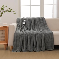 Dreamaker Coral Fleece Heated Throw Silver 180x200cm