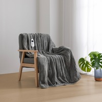 Dreamaker Coral Fleece Heated Throw Silver 130x160cm