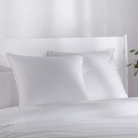Dreamaker Premium 100% Cotton European Pillow Protector Twin Pack White 65x65cm