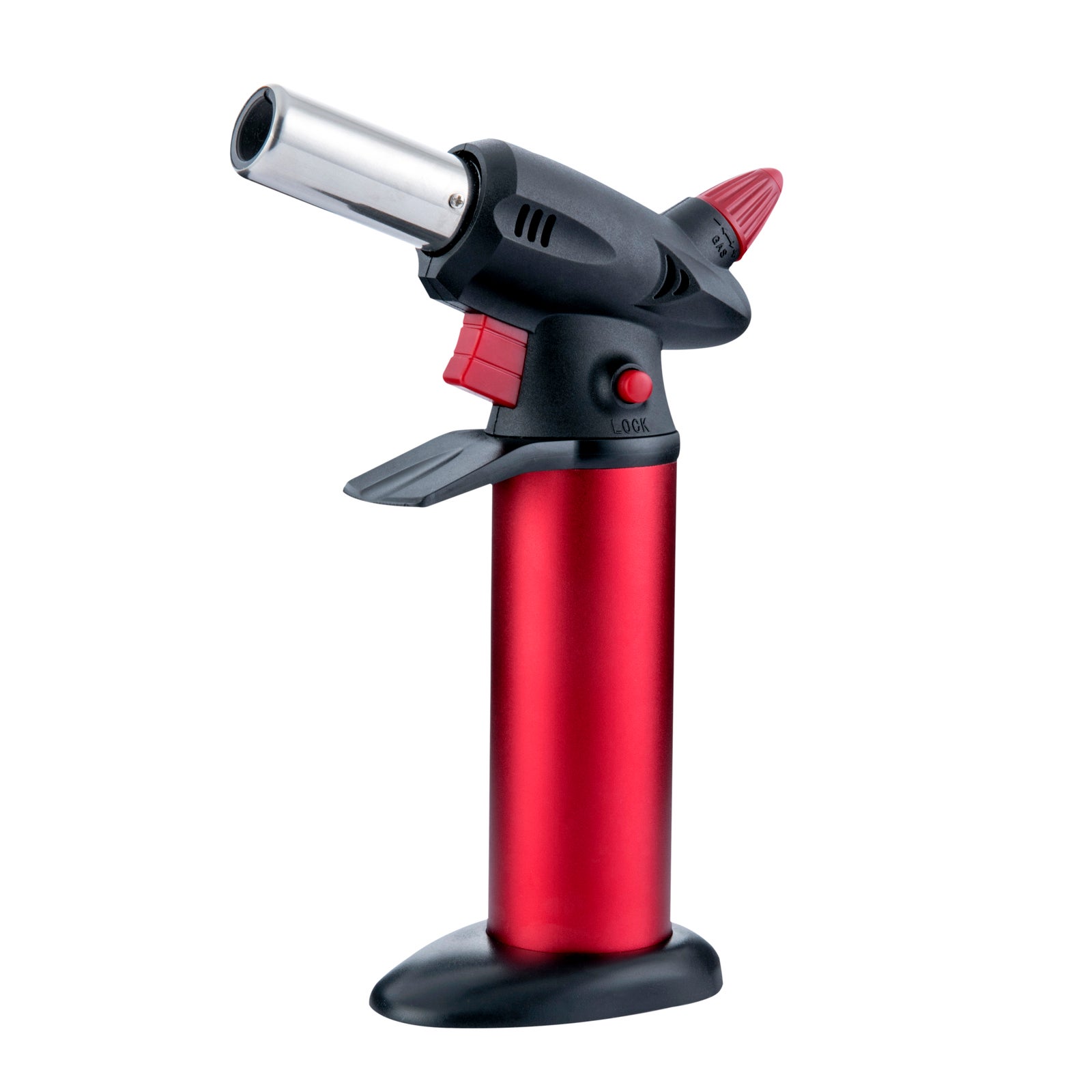 Gourmet Kitchen Refillable Butane Kitchen Blow Torch - Red And Black