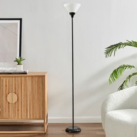 Sherwood Lighting Free Standing Uplighter Floor Lamp Black and White