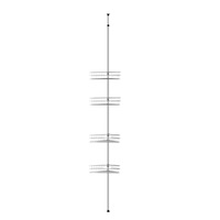 Sherwood Home Adjustable Telescopic 4 Tier Corner Shower Caddy Rack - Silver