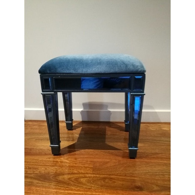 dressing table stool blue