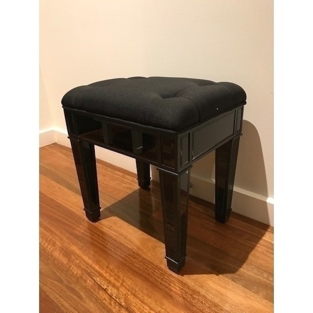 Mirrored Makeup Dressing Table Stool In Black Buy Accent Stools 195326