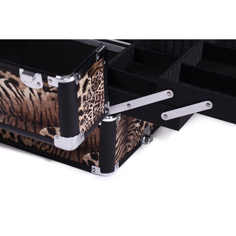 Buy 4in1 Leopard Makeup Artist Organiser Case Trolley MyDeal