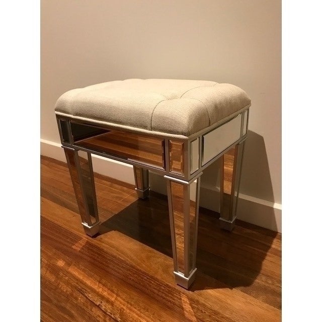 Mirrored Makeup Dressing Table Stool In Silver Buy Accent Stools 195327