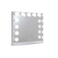 Large Frameless Hollywood Makeup Mirror with Sensor Touch Dimmer in White