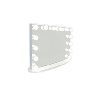 Large Frameless Hollywood Makeup Mirror with LED Lights in White