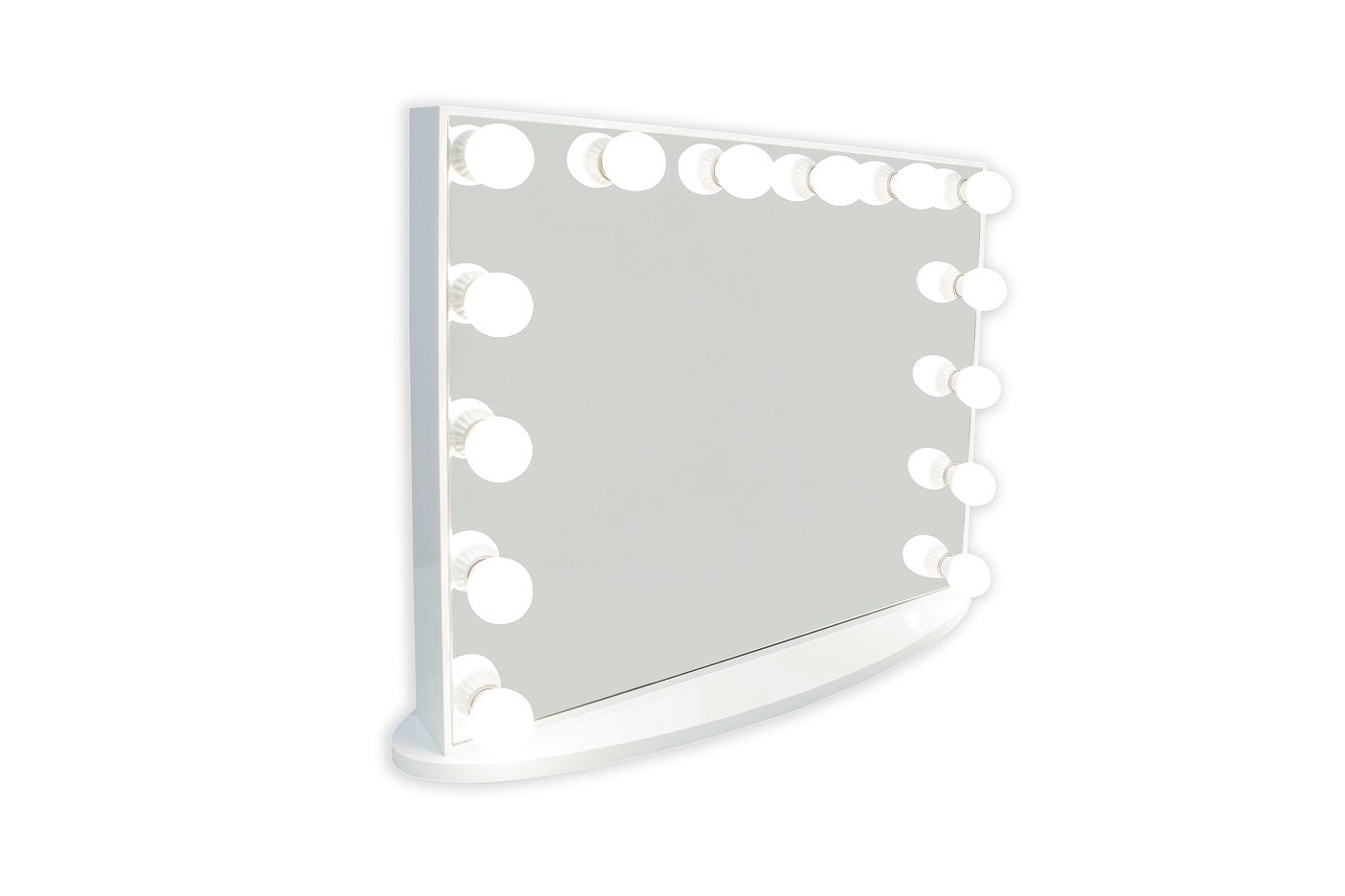 Large Frameless Hollywood Makeup Mirror with LED Lights in White