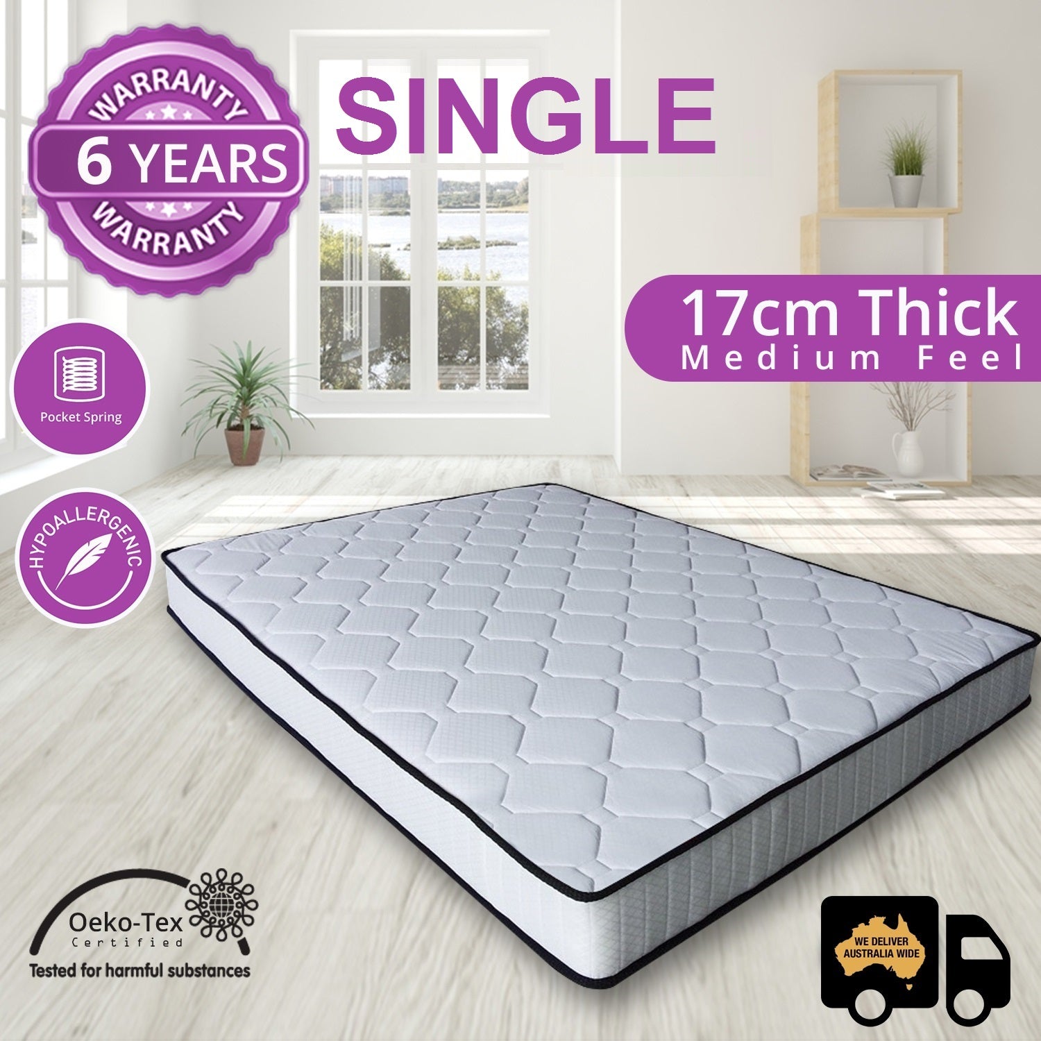 17cm single mattress