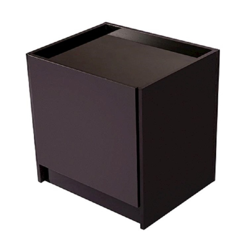 Buy Elva 1 Drawer Bedside Table High Gloss Black MyDeal
