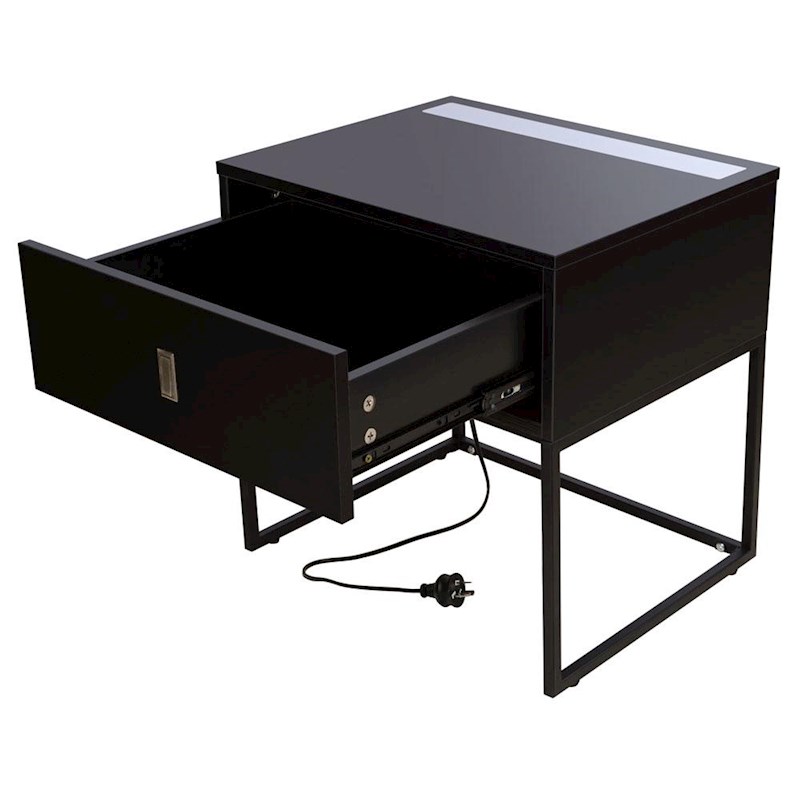 Illuminate Bedside Table With Led Light Black Buy Bedside Tables 185100