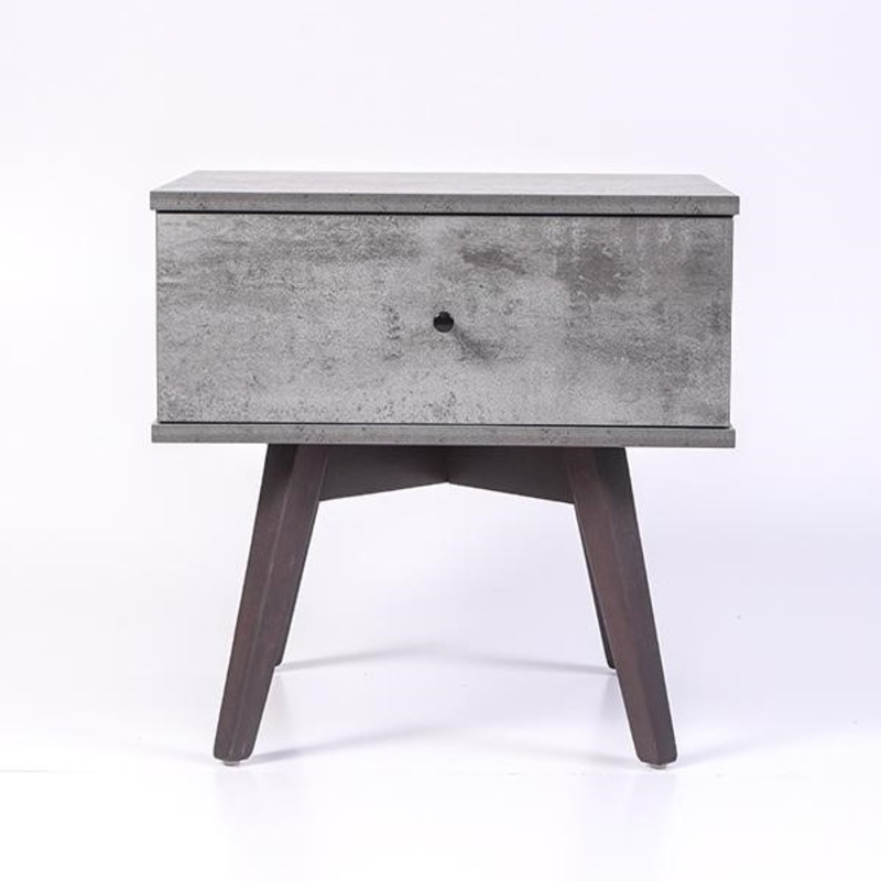 Buy Miranda bedside table, iron slate MyDeal