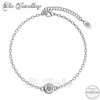 Birth Stone Bracelet (April, White Gold)