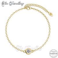 Birth Stone Bracelet (April, Yellow Gold)