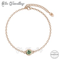 Birth Stone Bracelet (August, Rose Gold)