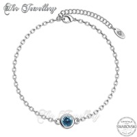 Birth Stone Bracelet (December, White Gold)