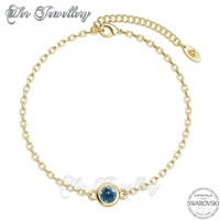 Birth Stone Bracelet (December, Yellow Gold)