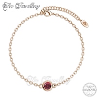 Birth Stone Bracelet (January, Rose Gold)