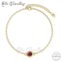 Birth Stone Bracelet (January, Yellow Gold)
