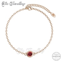 Birth Stone Bracelet (July, Rose Gold)