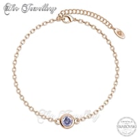 Birth Stone Bracelet (June, Rose Gold)