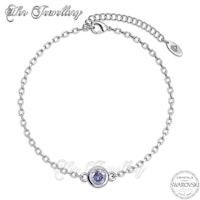 Birth Stone Bracelet (June, White Gold)