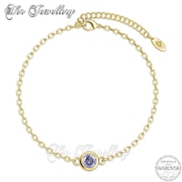 Birth Stone Bracelet (June, Yellow Gold)