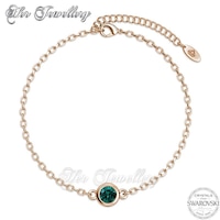 Birth Stone Bracelet (May, Rose Gold)