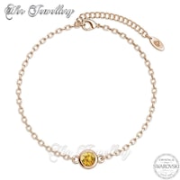 Birth Stone Bracelet (November, Rose Gold)