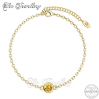 Birth Stone Bracelet (November, Yellow Gold)