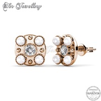 Bronx Earrings (Rose Gold White)