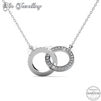Circle Twin Pendant (White Gold)